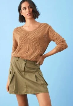 Femelle Vêtements Boutique 33 Next Utility Standard - Jupe Trapèze - Camel Natural