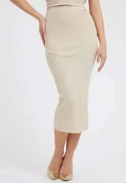 Femelle Vêtements Boutique 31 Guess Bandage Morbido - Jupe Crayon - Bianco Multi