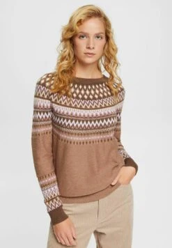 ESPRIT F Sus Jacquard - Pullover - Taupe
