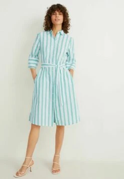 Femelle Vêtements Boutique 9 Robe Chemise - White Green